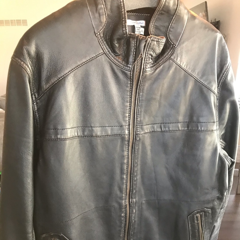 New Carbon 2 Cobalt Leather Jacket